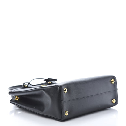 Prada Saffiano Lux Small Parabole Tote Black 4 of 12