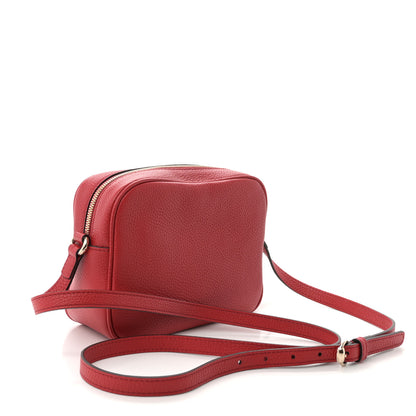Gucci Pebbled Calfskin Small Soho Disco Bag Vibrant Red 3 of 10
