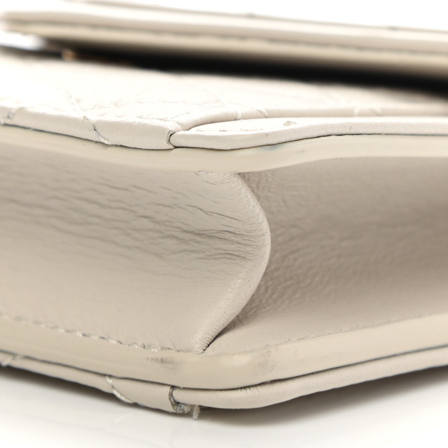 Saint Laurent Lambskin Quilted Monogram Micro Gaby Crossbody Bag Blanc Vintage 9 of 9