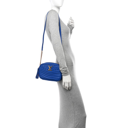 Louis Vuitton Calfskin New Wave Camera Bag Bleu Neon 2 of 10