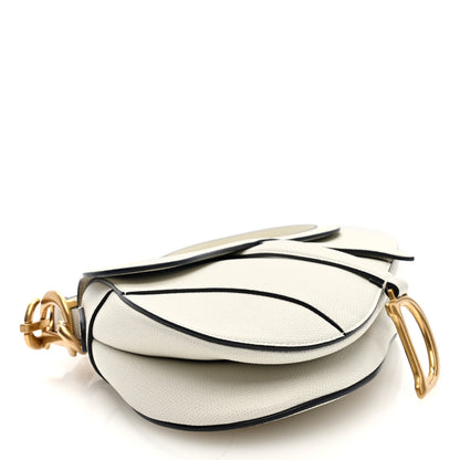 Christian Dior Grained Calfskin Saddle Bag With Strap Latte 4 of 10