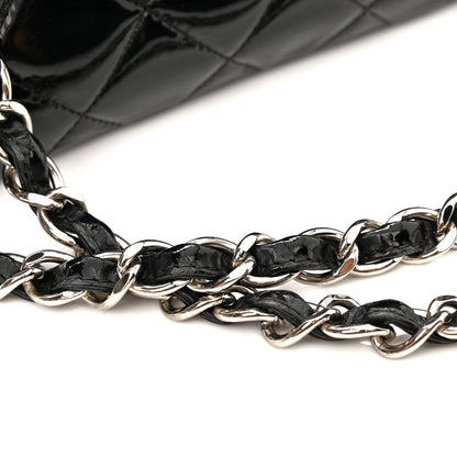 Chanel Patent Quilted Jumbo Double Flap Black 14 of 14
