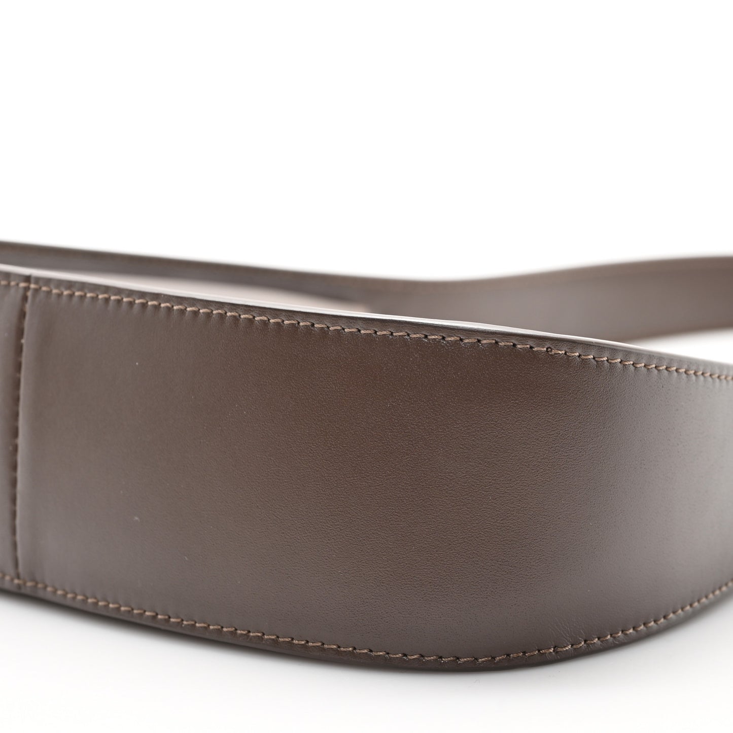 Smooth Calfskin Half Moon Shoulder Bag Brown