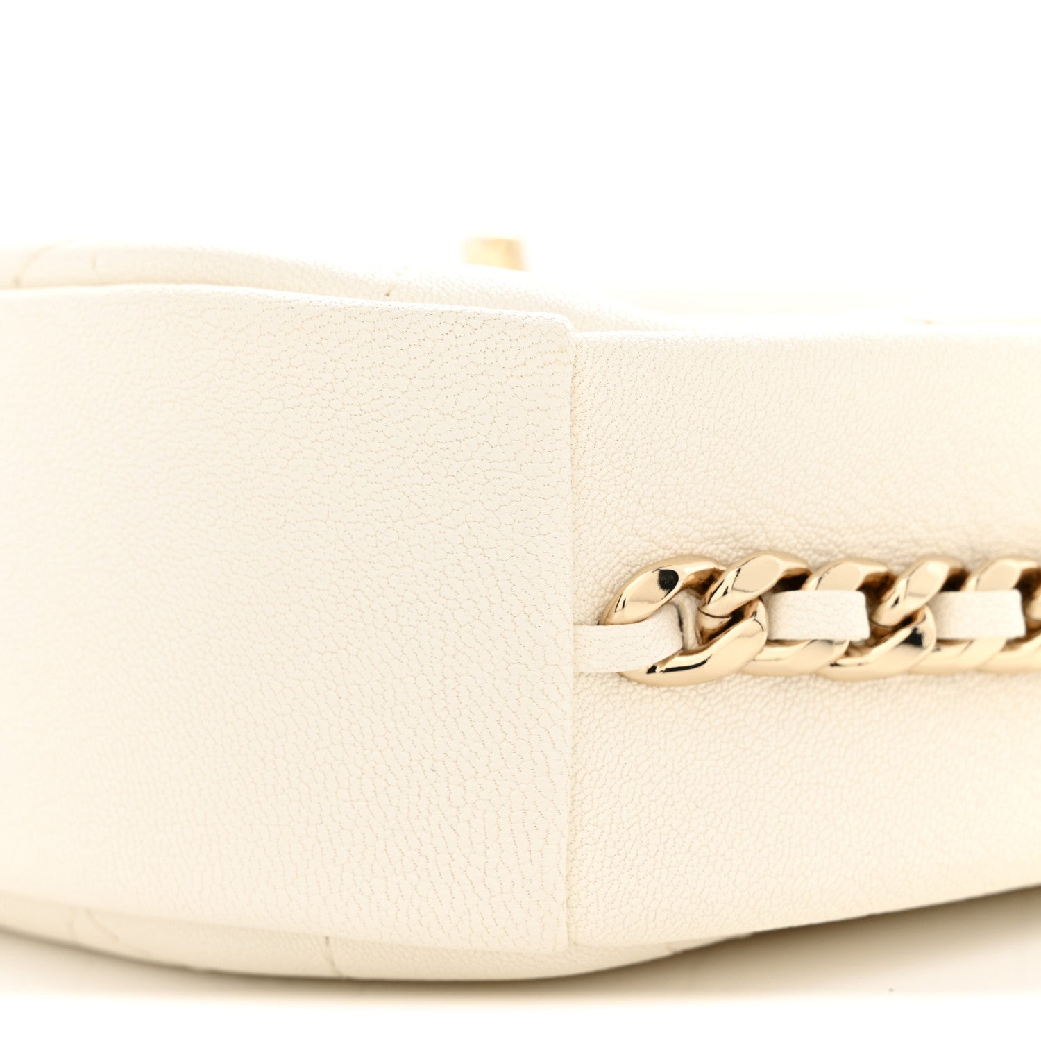 Chanel Goatskin Quilted Small Casual Trip Camera Case White 10 of 11