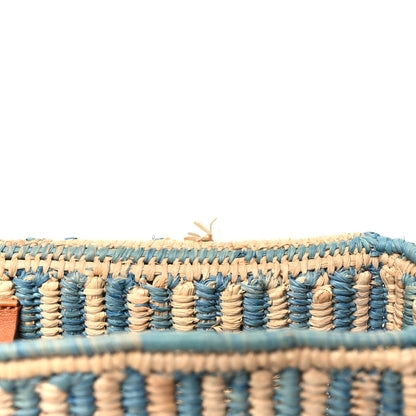 Gucci Raffia Woven Small GG Marmont Shoulder Bag Natural Light Blue 11 of 11