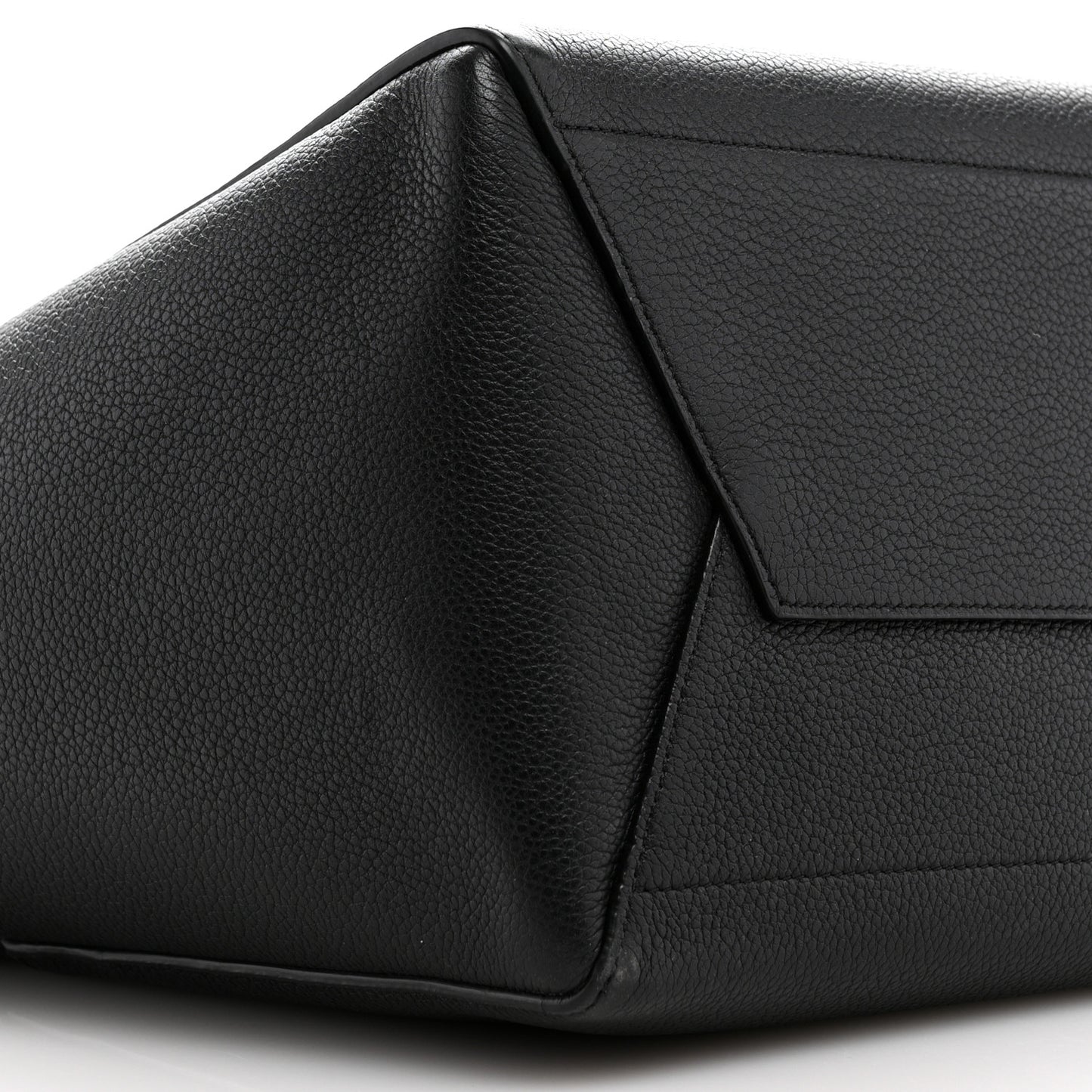 Soft Grained Calfskin Sangle Bucket Bag Black