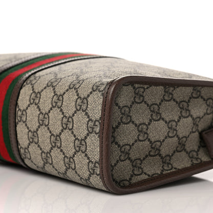 Gucci GG Supreme Monogram Web Toiletry Case Brown 9 of 10