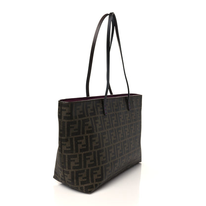 Fendi Zucca Spalmati Small Roll Tote Tobacco Fuxia 2 of 6
