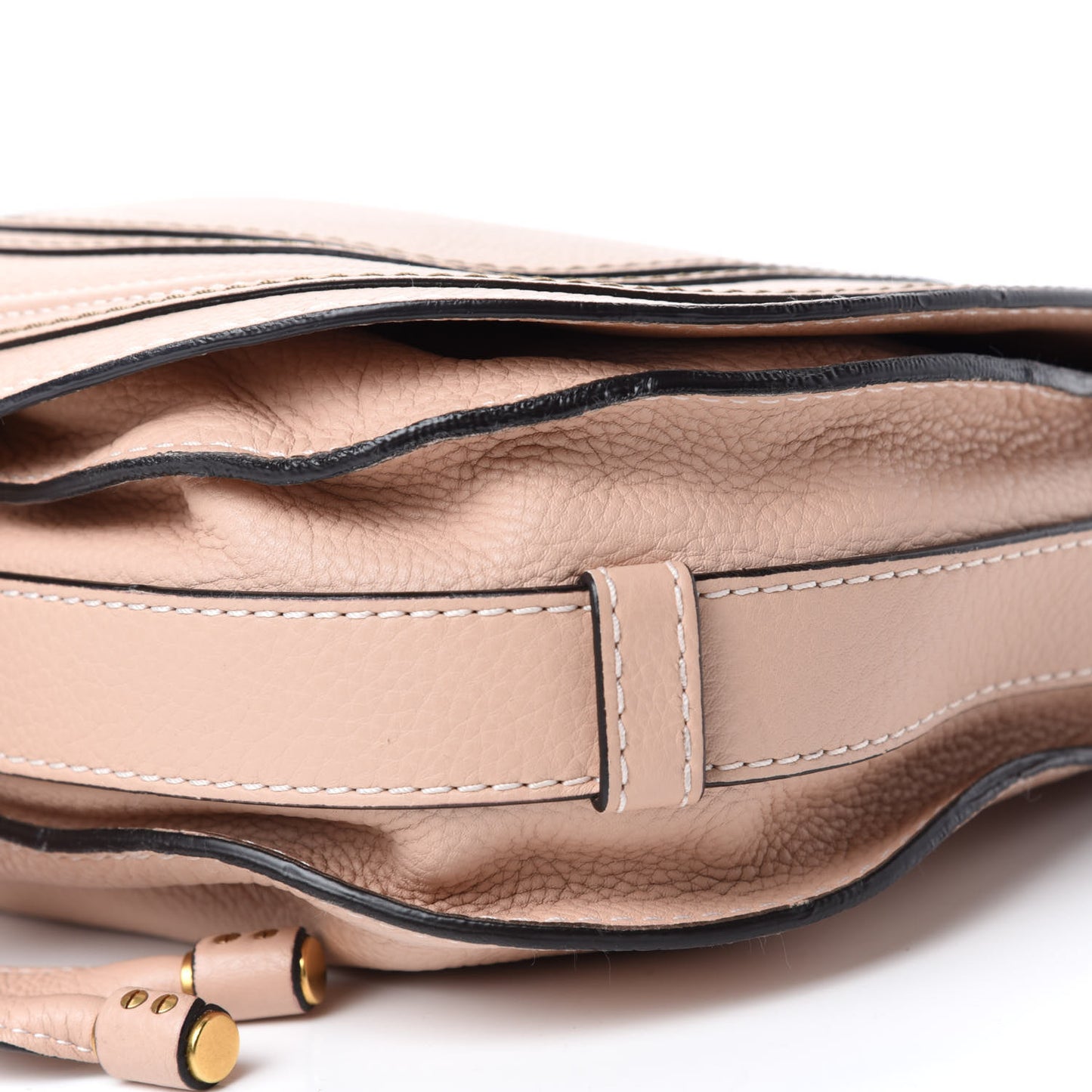 Calfskin Medium Marcie Round Crossbody Bag Blush Nude