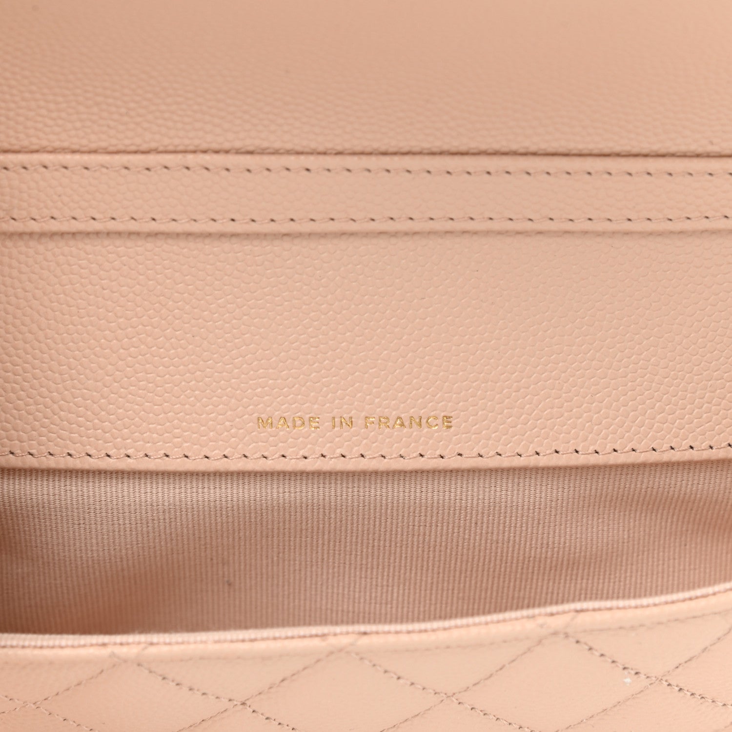 Chanel Caviar Quilted Glasses Case With Chain Beige 7 of 12