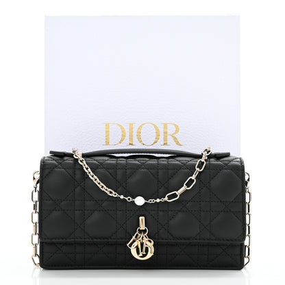 Christian Dior Lambskin Cannage Lady Dior Phone Pouch Black 11 of 11