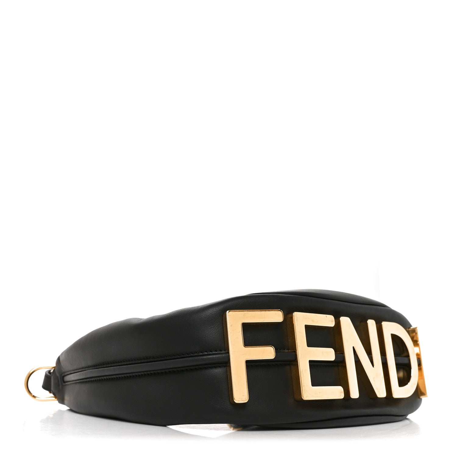 Fendi Vitello Grace Matte Small Fendigraphy Hobo Bag Black 3 of 9