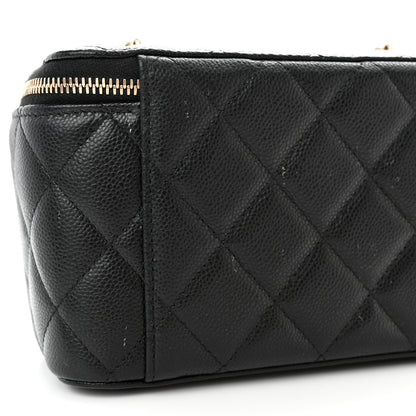 Chanel Caviar Quilted Small Vanity Case With Chain Black 14 of 15
