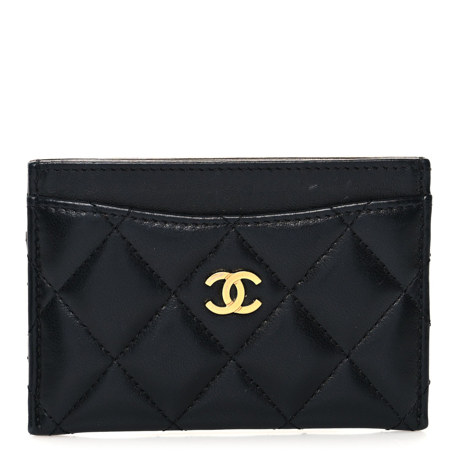 Chanel Lambskin Quilted Card Holder Black 1 of 10