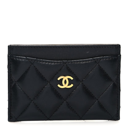 Chanel Lambskin Quilted Card Holder Black 1 of 10