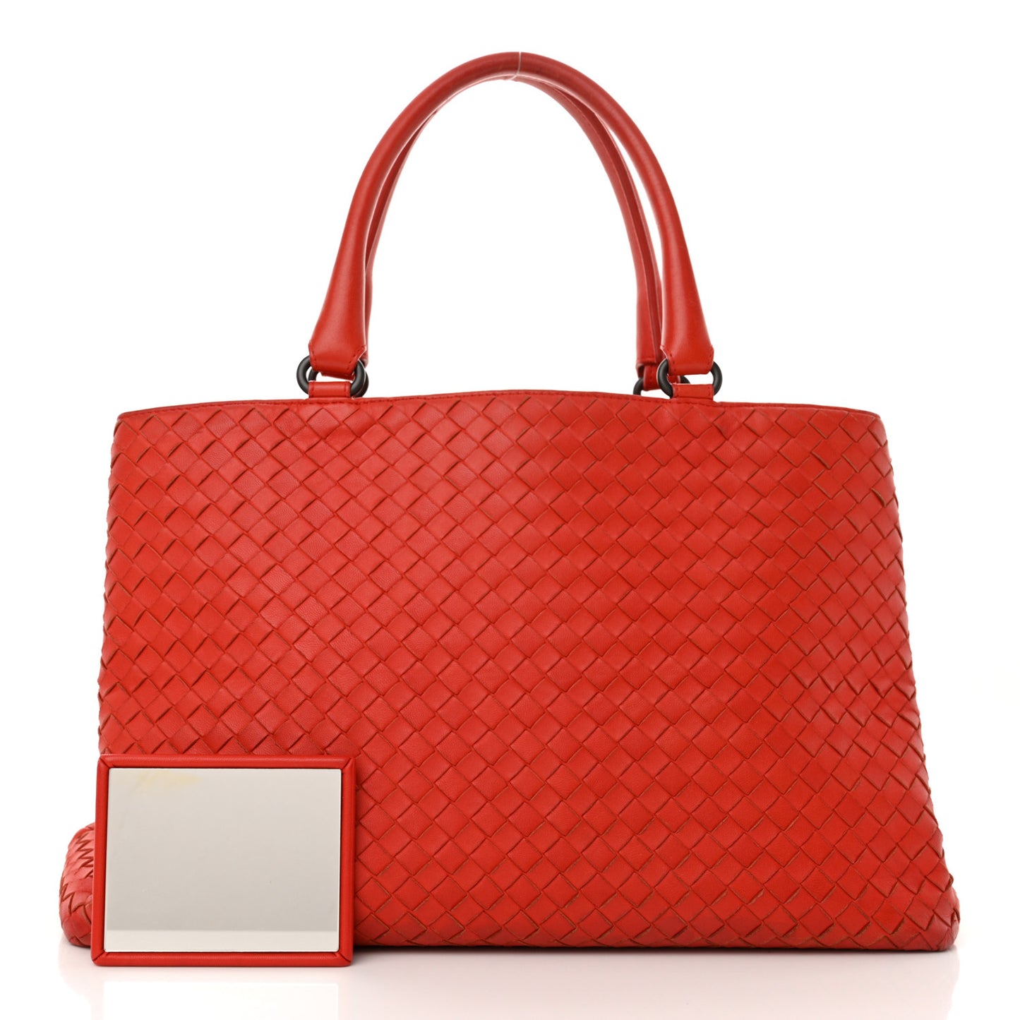 Nappa Intrecciato Milano Tote Orange