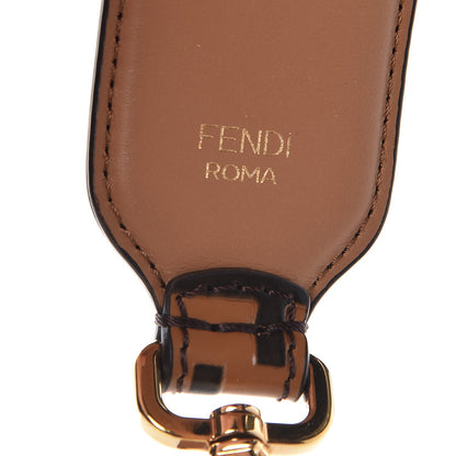 Fendi Calfskin FF 1974 Embossed Strap You Tobacco Black 3 of 5