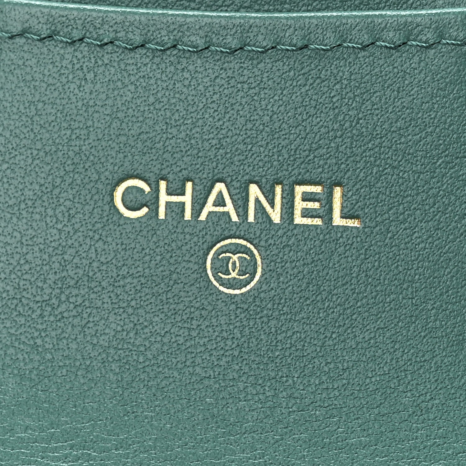 Chanel Aged Calfskin Quilted Reissue Card Holder Wallet Green 6 of 9