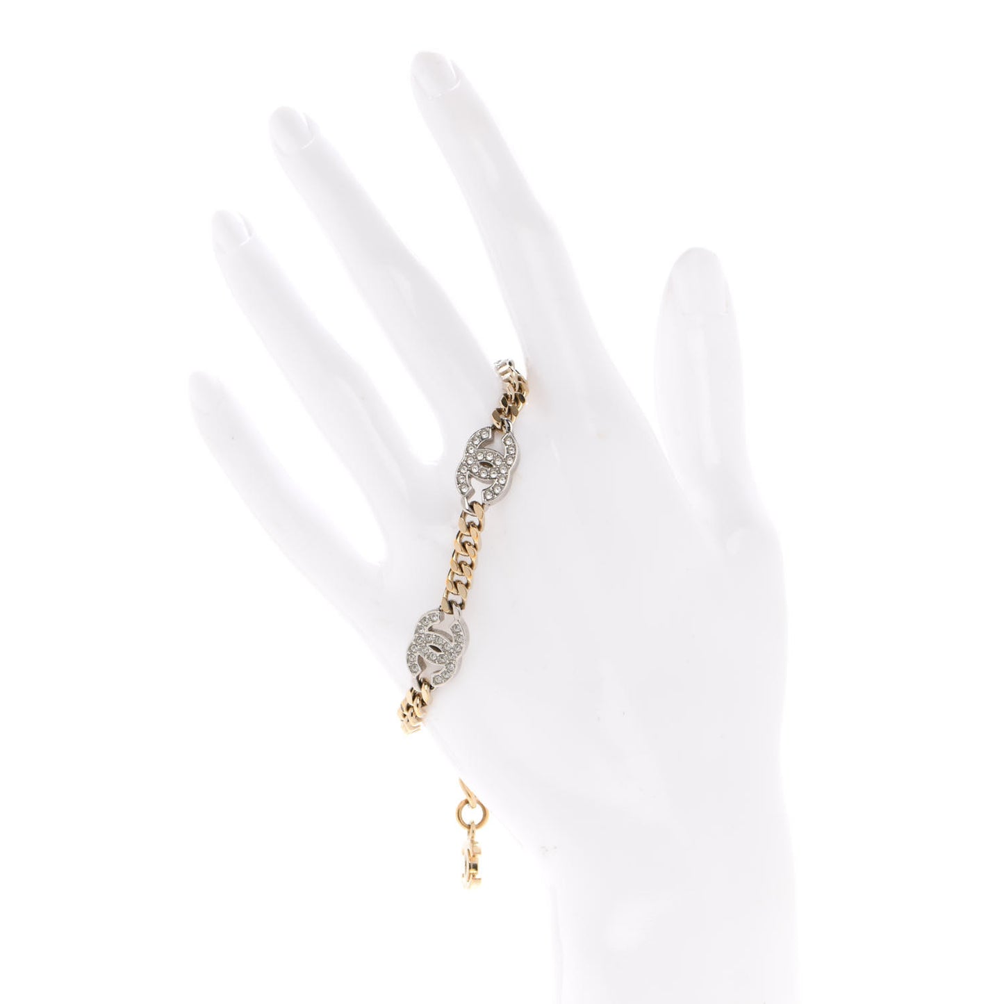 Crystal CC Chain Bracelet Gold Silver