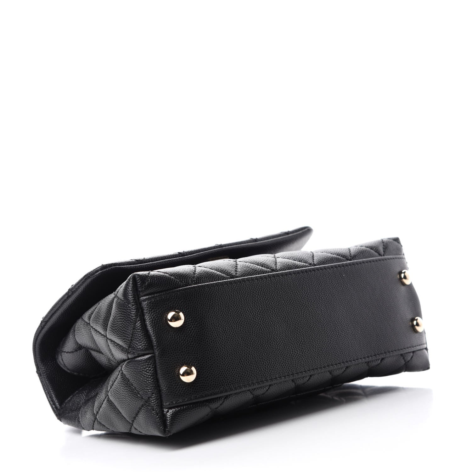 Chanel Caviar Lizard Embossed Quilted Mini Coco Handle Flap Black 4 of 11