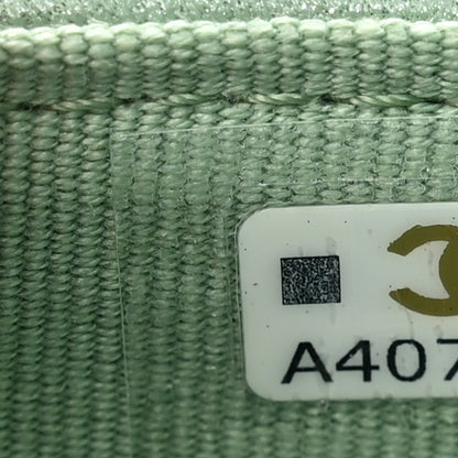 Chanel Lambskin Quilted Chanel 19 Flap Card Holder Light Green 8 of 9
