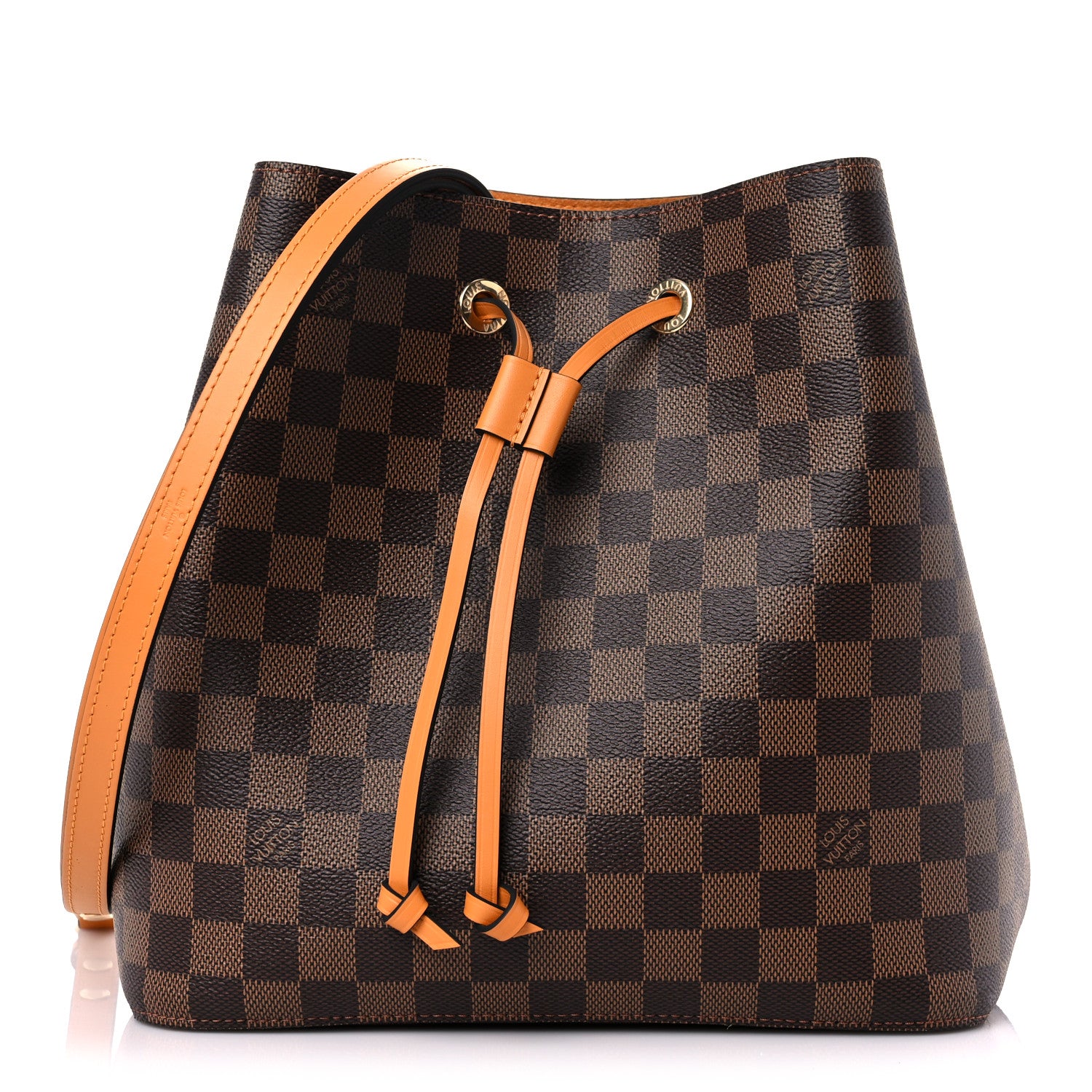 Louis Vuitton Damier Ebene Neonoe MM Safran 1 of 9