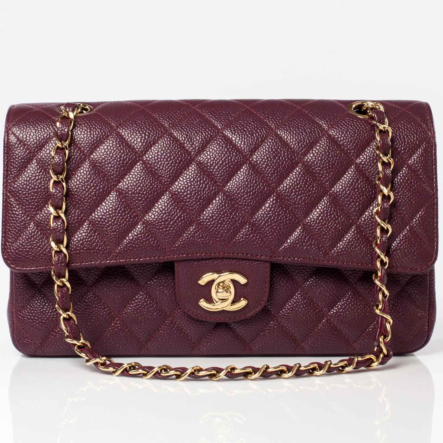 Chanel Caviar Medium Double Flap Plum 1 of 10