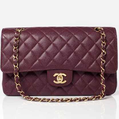 Chanel Caviar Medium Double Flap Plum 1 of 10