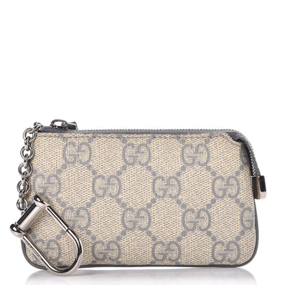 Gucci GG Supreme Monogram Key Case Ecru Grigio 1 of 7