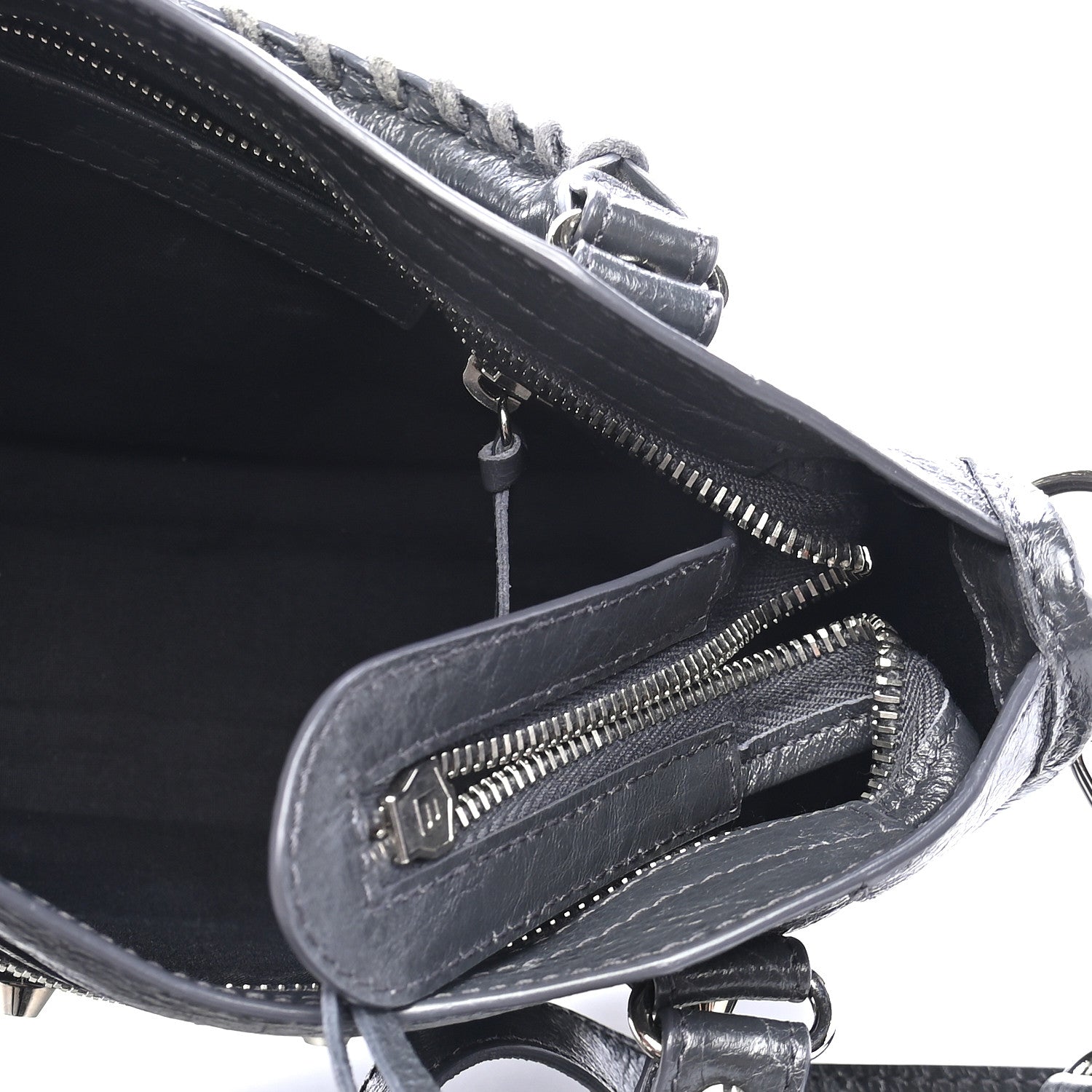 Balenciaga Agneau Classic Silver Hardware Mini City Gris Fossile 6 of 10