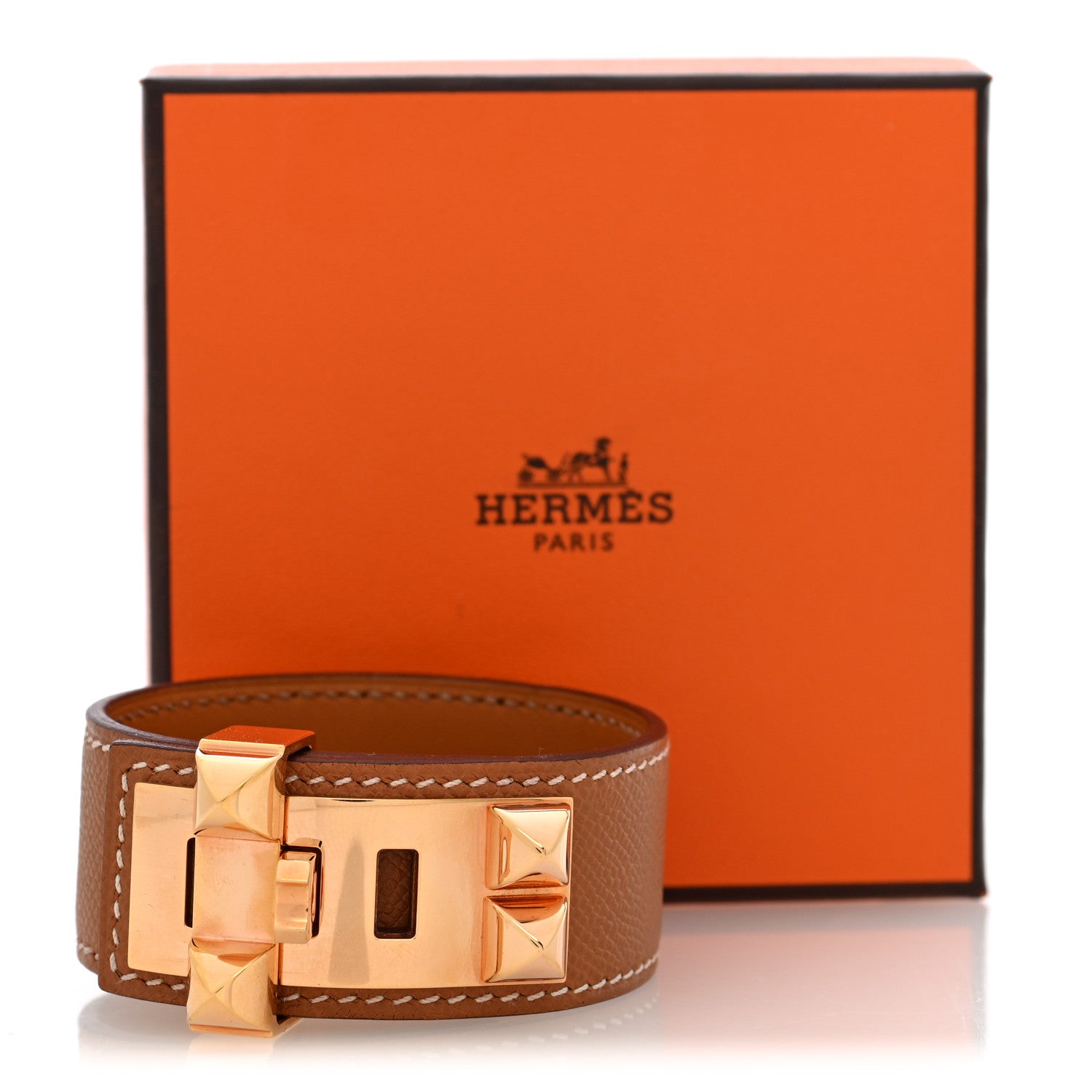 Hermes Epsom Collier de Chien CDC 24 Bracelet T2 Gold 6 of 6