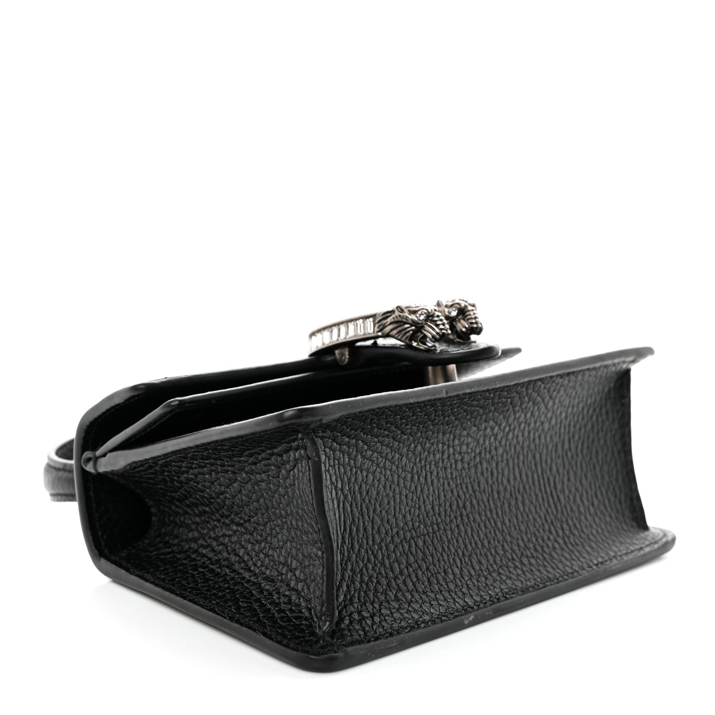 Dollar Calfskin Crystal Mini Dionysus Top Handle Bag Black Crystal