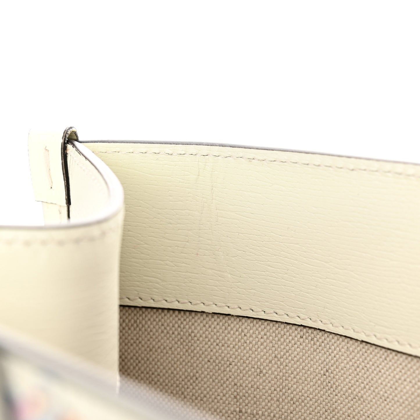 New Shangai Calfskin Tiger Savanah Textured Calfskin Medium Tote Chalky White Multicolor