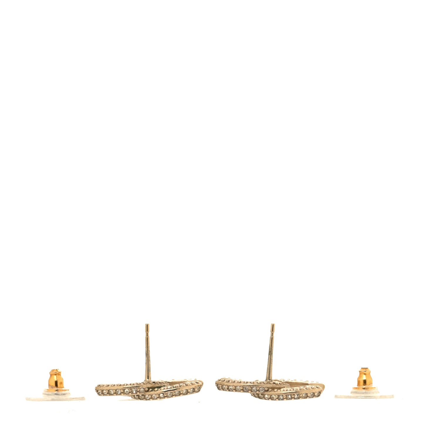 Crystal Timeless CC Earrings Gold