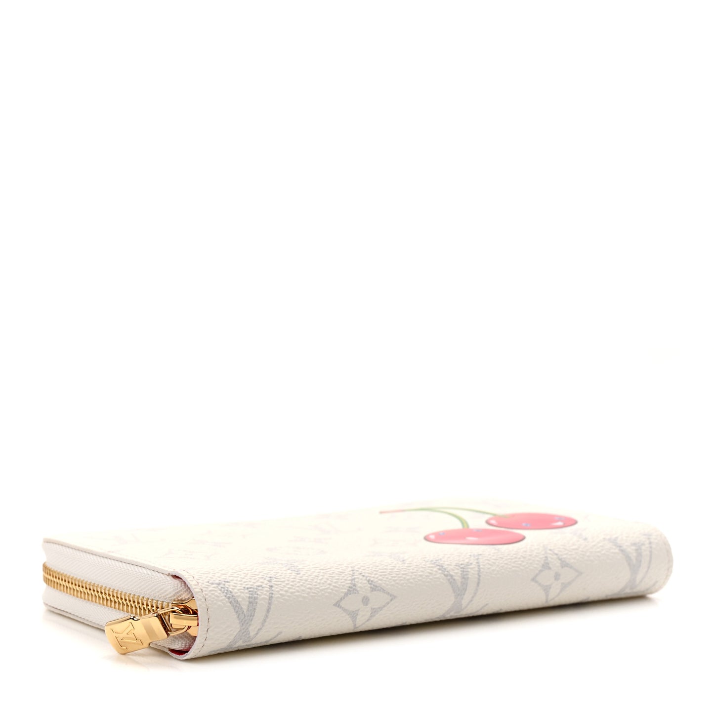 LV X TM Monogram Cerises Zippy Wallet White