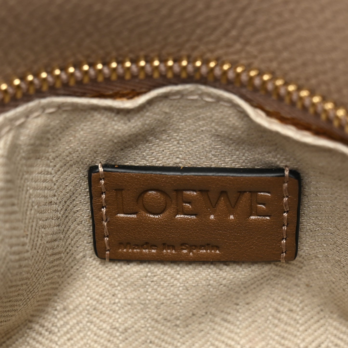 Grained Calfskin Small Puzzle Bag Sand Mink