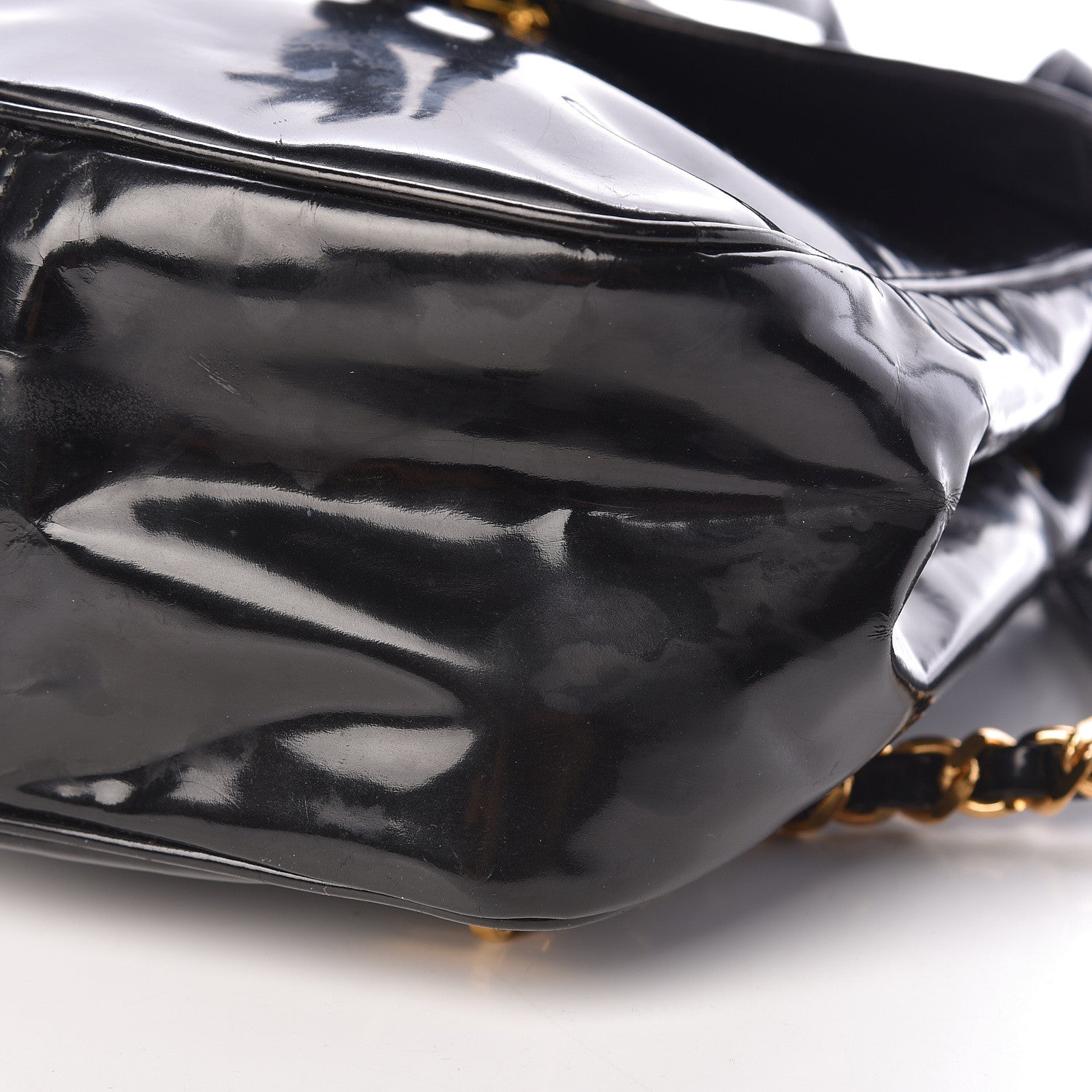 Chanel Vinyl CC Drawstring Backpack Black 10 of 13