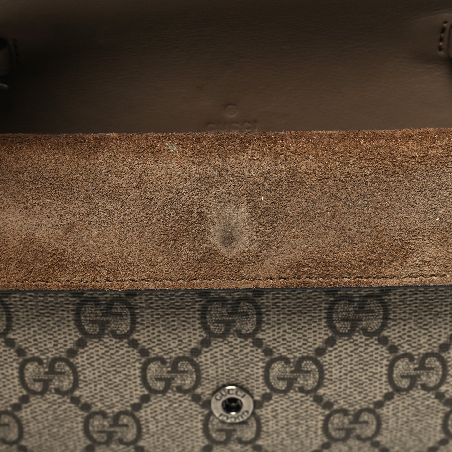 GG Supreme Monogram Super Mini Dionysus Shoulder Bag Taupe