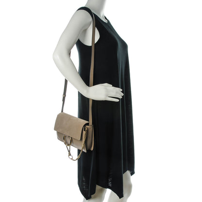 Chloe Suede Calfskin Small Faye Shoulder Bag Motty Grey 2 of 8
