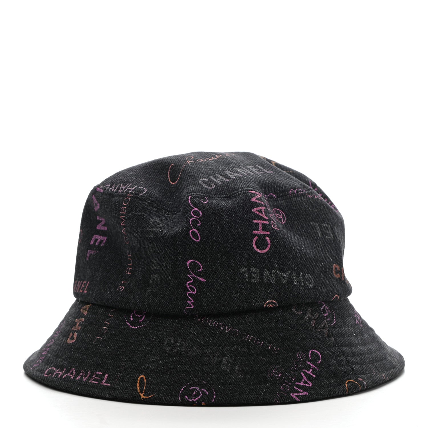 Chanel Denim Mood Cloche Bucket Hat M Black 1 of 8