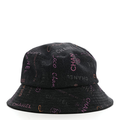 Chanel Denim Mood Cloche Bucket Hat M Black 1 of 8