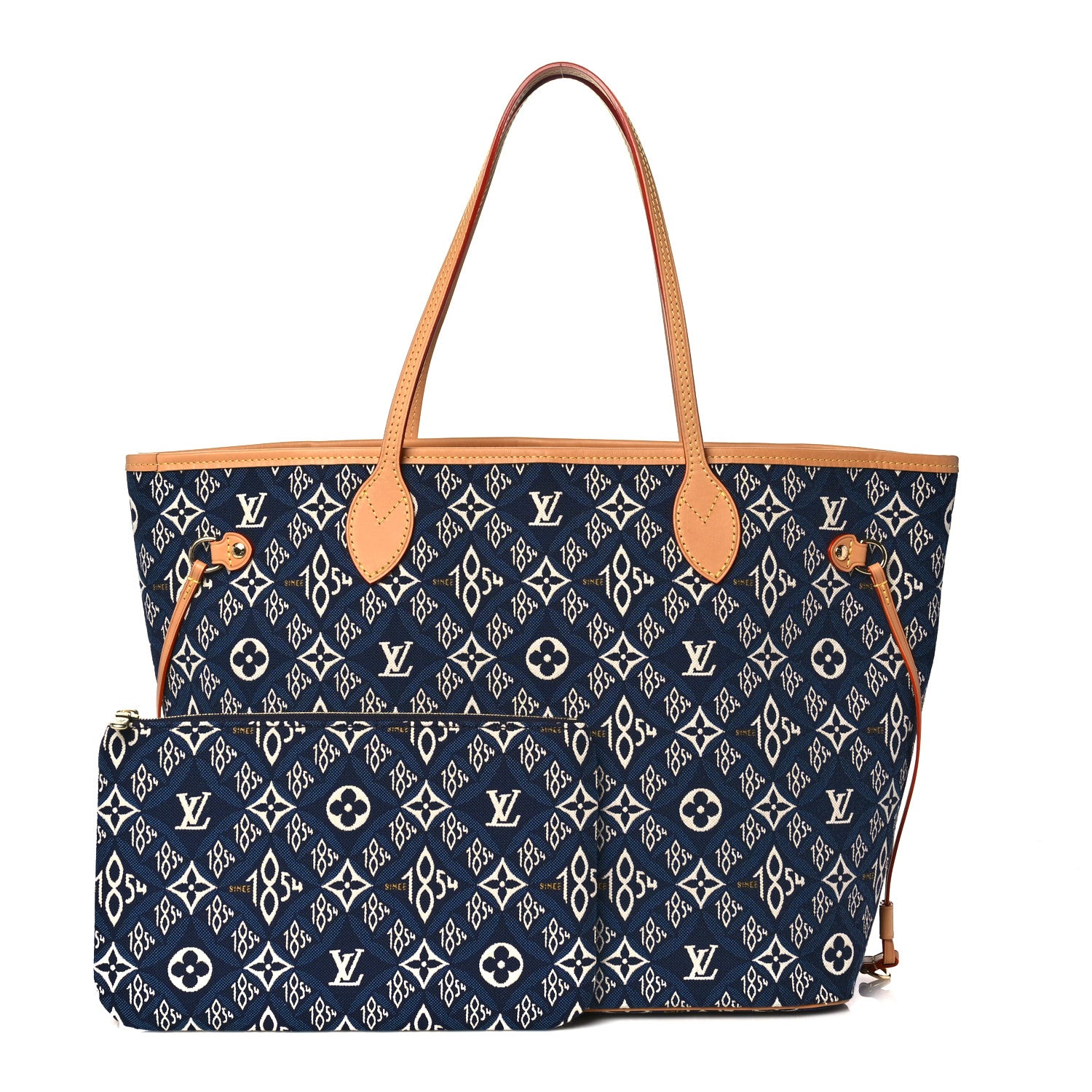 Louis Vuitton Jacquard Since 1854 Neverfull MM Blue 1 of 10