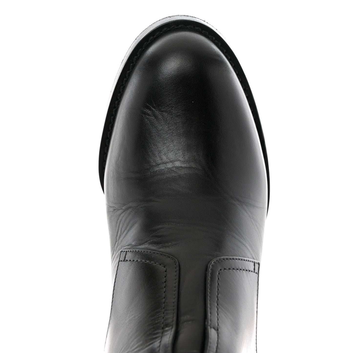 Calfskin Rockstud Double Buckle Beatle Chelsea 70mm Ankle Boots 39 Black