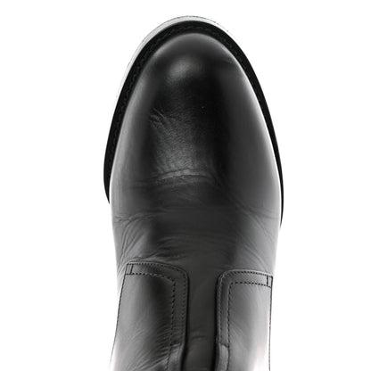 Valentino Garavani Calfskin Rockstud Double Buckle Beatle Chelsea 70mm Ankle Boots 39 Black 9 of 10