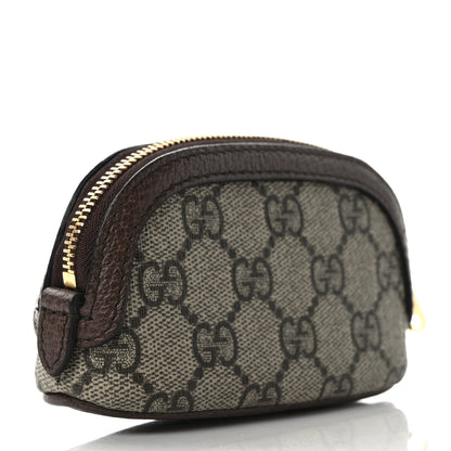 Gucci GG Supreme Monogram Web Ophidia Dome Key Pouch Beige New Acero 2 of 7