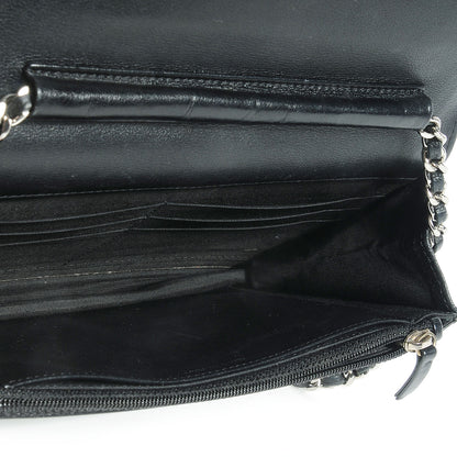 Chanel Caviar Sevruga Wallet On Chain WOC Black 6 of 8