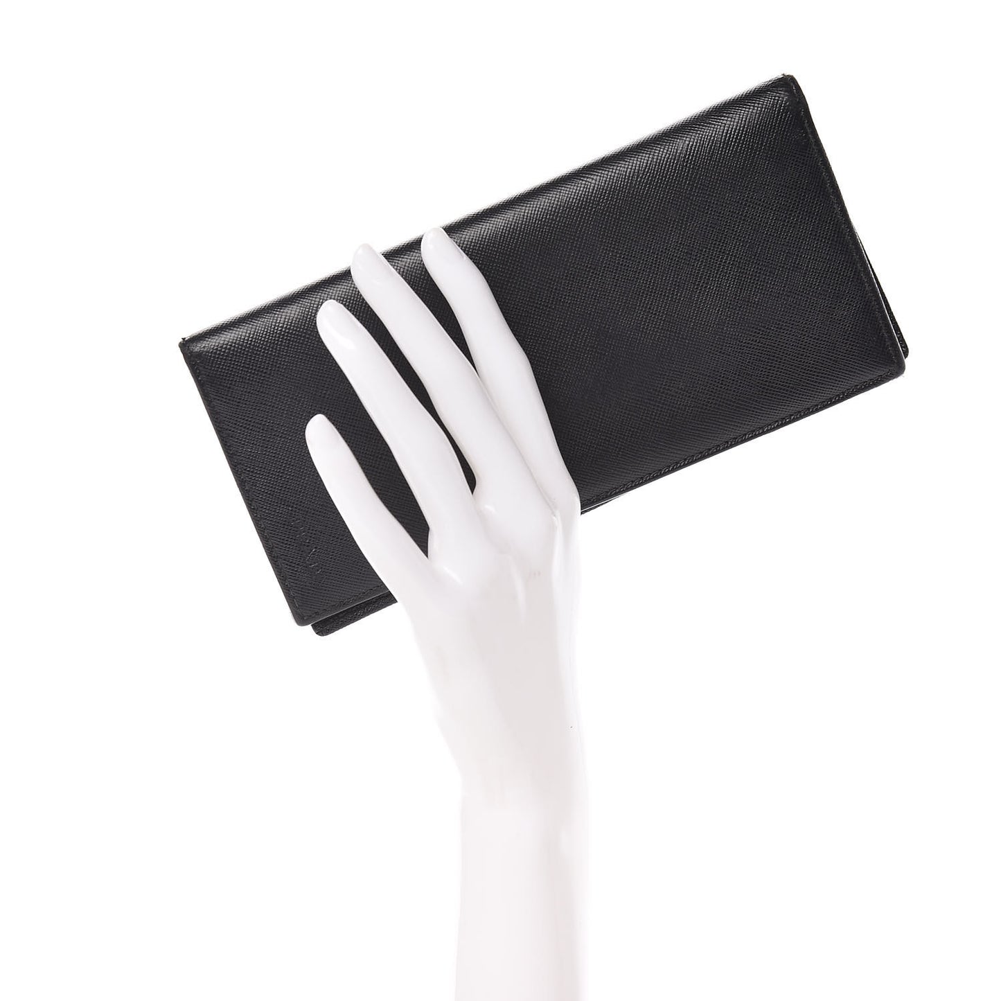 Saffiano Flap Wallet Black