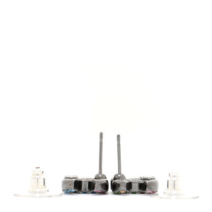 Chanel Ruthenium Crystal CC Earrings Multicolor 3 of 5