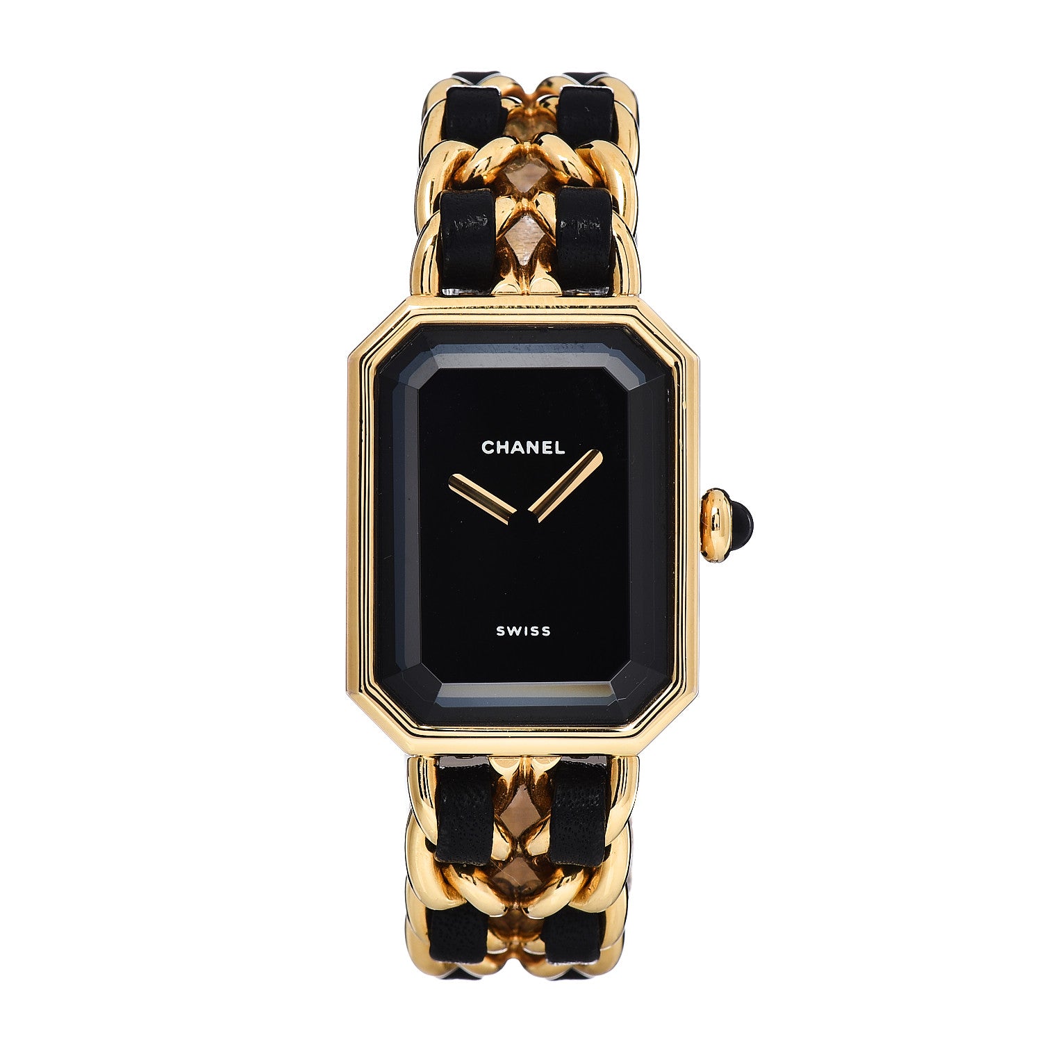 Chanel Stainless Steel Lambskin 20mm Chain Premiere Quartz Watch Gold S 1 of 6