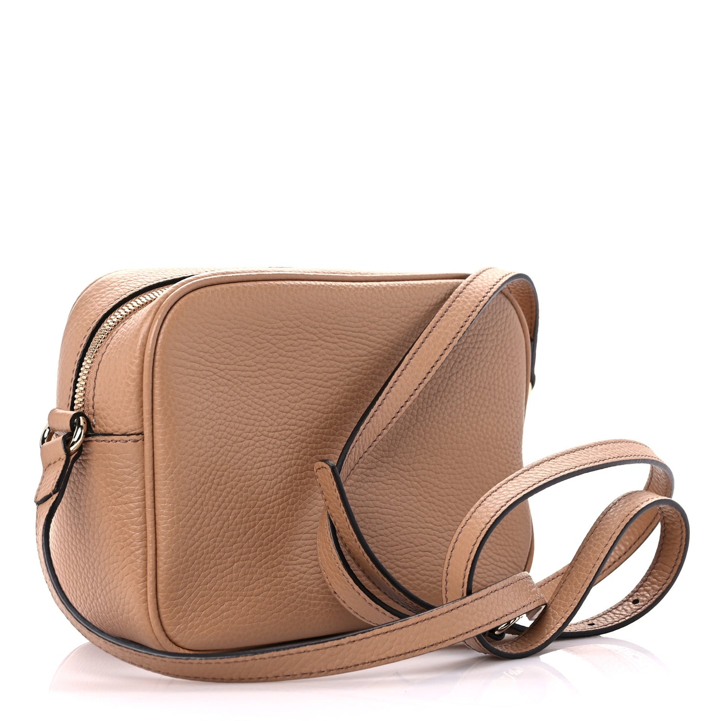 Pebbled Calfskin Small Soho Disco Bag Rose Beige